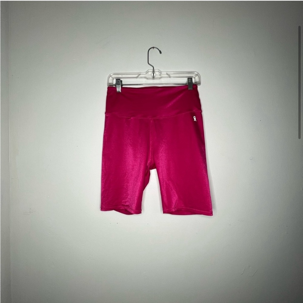 Good American Bright Pink Bike Shorts Size 2 - Picture 4 of 6